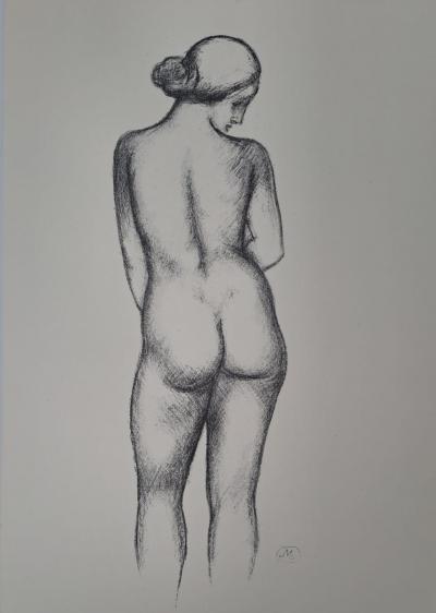 Aristide Maillol (d’après) - Femme nue regard de côté - Lithographie offset monogrammée 2