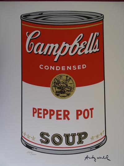 Andy Warhol (d'après), Campbell's Condensed : Crème de Champignons, Granolithographie 2