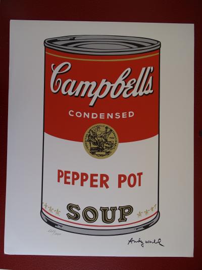 Andy Warhol (d'après), Campbell's Condensed : Crème de Champignons, Granolithographie 2