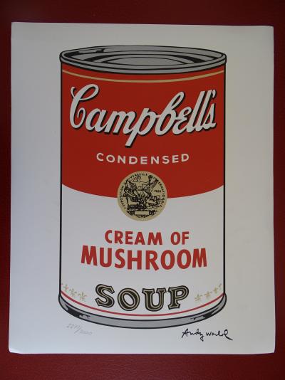 Andy Warhol (d'après), Campbell's Condensed : Crème de Champignons, Granolithographie 2