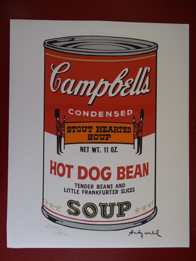 Andy Warhol (d'après), Campbell's Condensed : Hot Dog Bean, Granolithographie 2