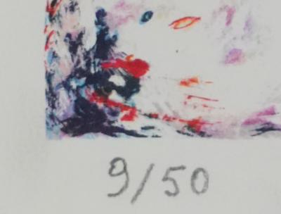 Alain RAYA SORKINE : Mariés au clair de lune, Lithographie originale signée 2