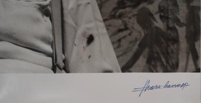 Marc LACROIX : Dali devant une toile, Photographie originale signée 2