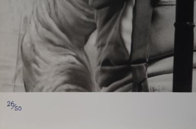 Marc LACROIX : Dali devant une toile, Photographie originale signée 2