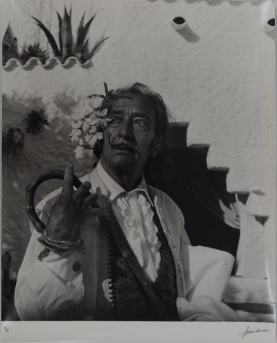 Marc LACROIX : Dali aux fleurs blanches, Photographie originale signée 2
