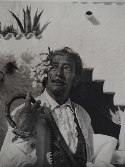 Marc LACROIX : Dali aux fleurs blanches, Photographie originale signée 2
