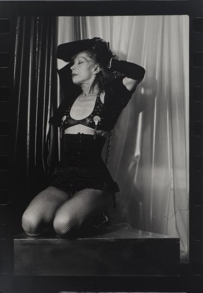 Irina Ionesco: Corset and fishnet stockings, Original silver gelatin print 2