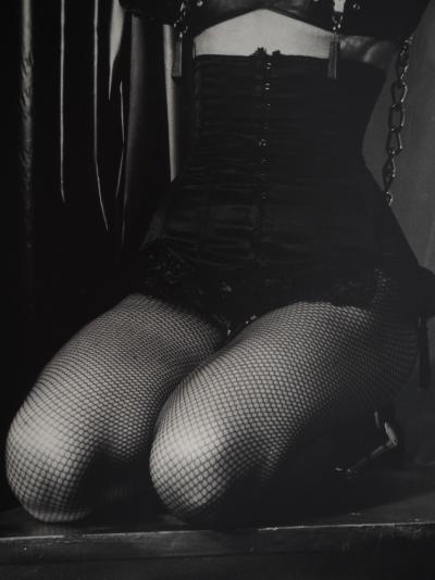 Irina Ionesco: Corset and fishnet stockings, Original silver gelatin print 2