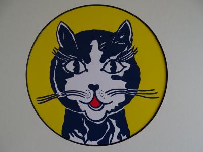 Roy Lichtenstein -   Cat-  1987, serigrahy 2