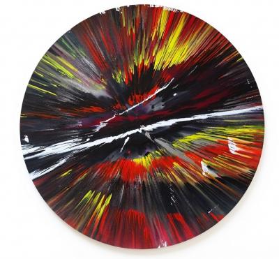 Damien Hirst - Peinture Circle Spin - 2009, pièce unique 2