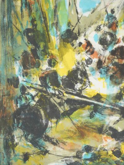 Marcel MOULY : Combat dans la brèche, Lithographie originale signée 2