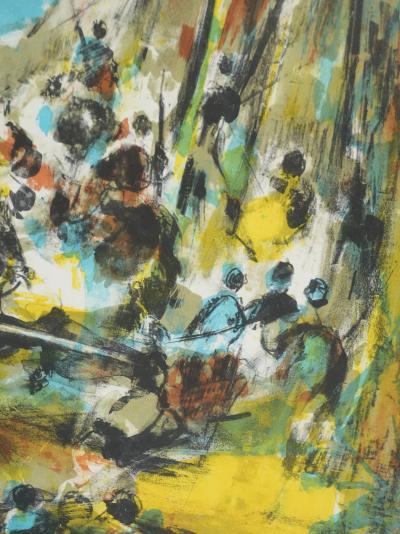 Marcel MOULY : Combat dans la brèche, Lithographie originale signée 2