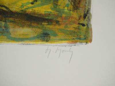 Marcel MOULY : Combat dans la brèche, Lithographie originale signée 2