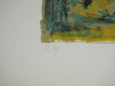 Marcel MOULY : Combat dans la brèche, Lithographie originale signée 2