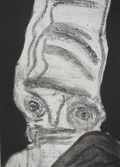Bengt LINDSTROM : Le Chamane au chapeau, Gravure originale signée 2