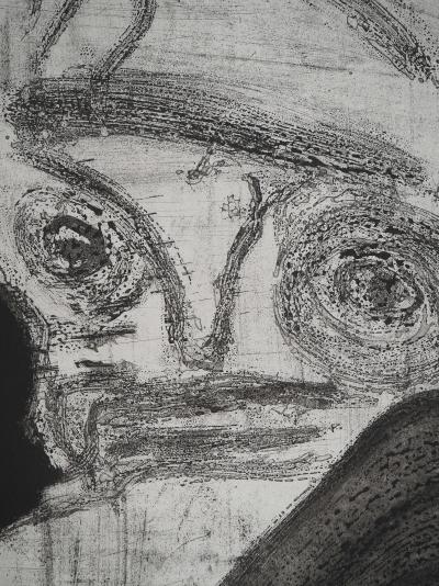 Bengt LINDSTROM : Le Chamane au chapeau, Gravure originale signée 2