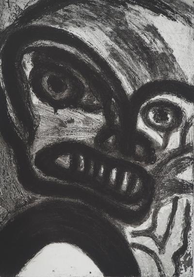 Bengt LINDSTROM : La Colère du Chamane, Gravure originale signée 2