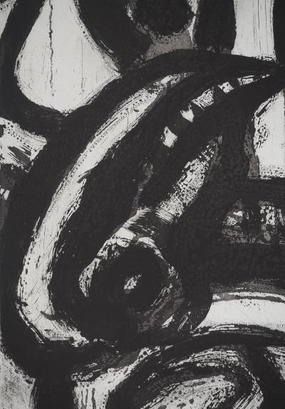 Bengt LINDSTROM : L'oiseau et le Chamane, Gravure originale signée 2