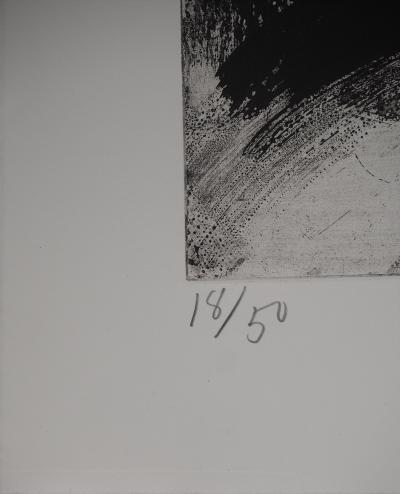Bengt LINDSTROM : Créature Chamanique, Gravure originale signée 2
