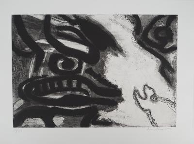 Bengt LINDSTROM : Animal totémique, Gravure originale signée 2
