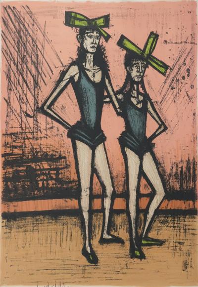 Bernard BUFFET : Les jumelles, Lithographie originale signée 2