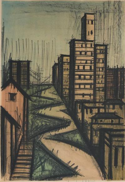 Bernard BUFFET : San Francisco, Lombard Street, Lithographie originale signée 2