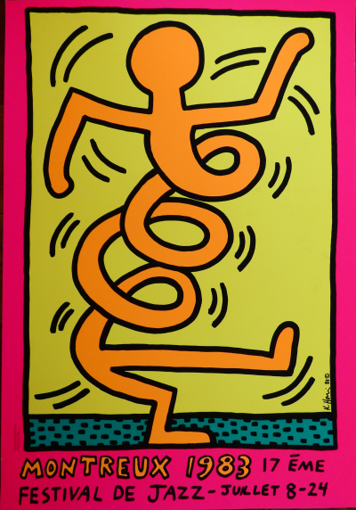 Keith HARING - Montreux Jazz Festival, 1983 - ensemble de 3 Affiches originales en sérigraphie 2
