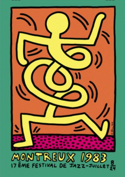 Keith HARING - Montreux Jazz Festival, 1983 - ensemble de 3 Affiches originales en sérigraphie 2