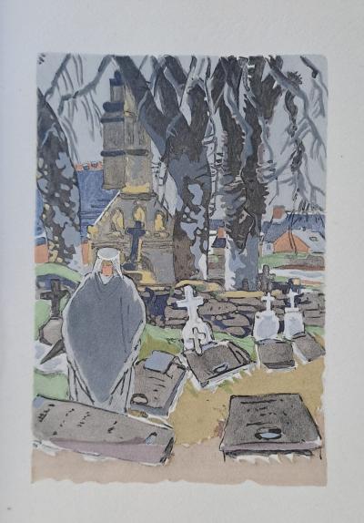 Mathurin Méheut (d’après) - Cimetière marin - Phototypie, coloris aux pochoirs de Beaufumé 2