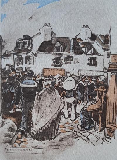 Mathurin Méheut (d’après) - Recouvrance - Phototypie, coloris aux pochoirs de Beaufumé 2
