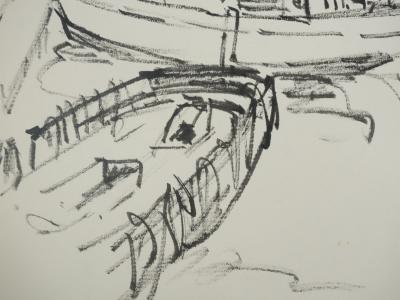 Claude BILS: Man with a Cane, Original Drawing 2
