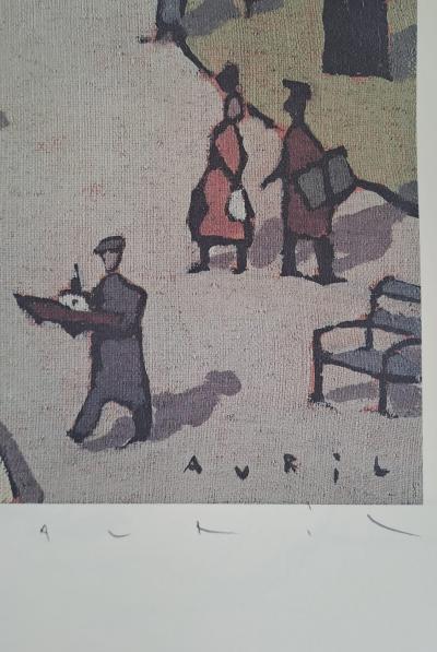 François Avril - Un dimanche à Paris - Affiche signée et numérotée au crayon 2