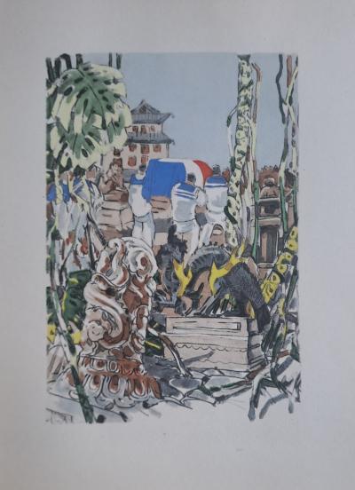 Mathurin Méheut (d’après) - Jour d’enterrement - Phototypie, coloris aux pochoirs de Beaufumé 2