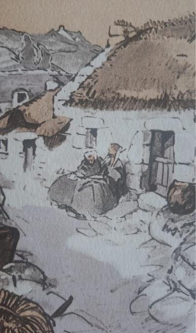 Mathurin Méheut (d’après) - La chaumière des Moan - Phototypie, coloris aux pochoirs de Beaufumé 2