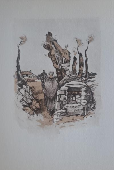 Mathurin Méheut (d’après) - Le sanctuaire - Phototypie, coloris aux pochoirs de Beaufumé 2