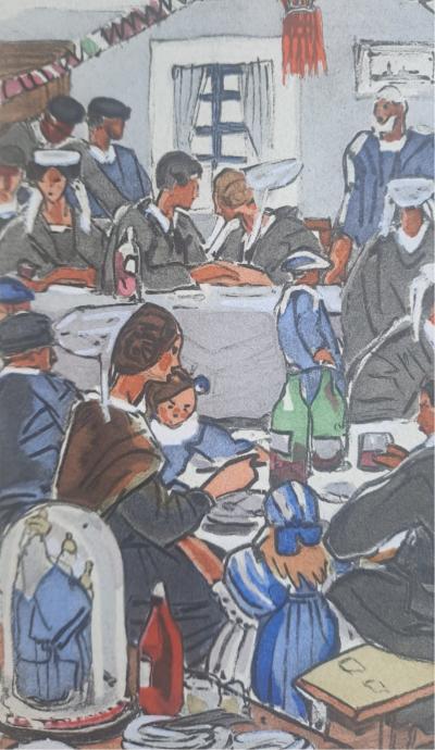 Mathurin Méheut (d’après) - Jour de noces - Phototypie, coloris aux pochoirs de Beaufumé 2