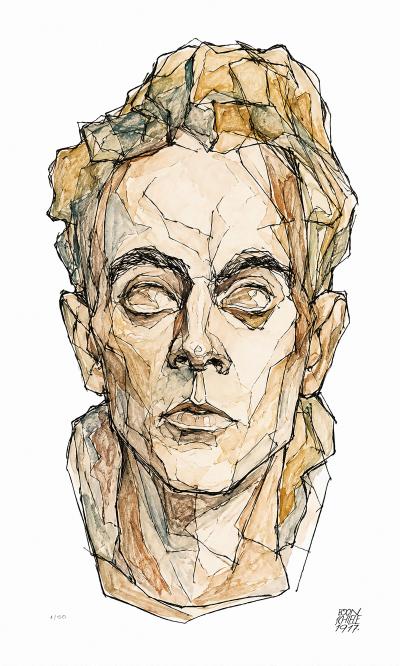 Egon Schiele (after), Self-Portrait, signed and numbered silkscreen print 2