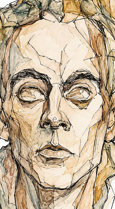 Egon Schiele (after), Self-Portrait, signed and numbered silkscreen print 2