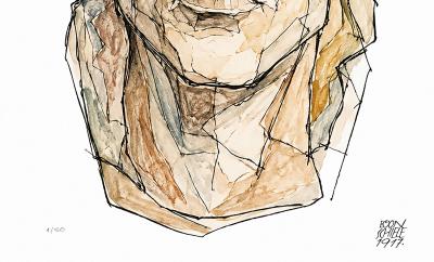 Egon Schiele (after), Self-Portrait, signed and numbered silkscreen print 2