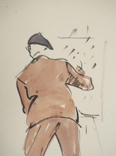 Claude BILS : L’homme au costume brun, Dessin original 2