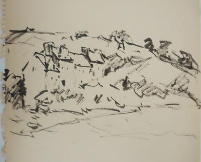 Claude BILS: The Peaceful Village, Original Drawing 2