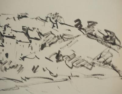 Claude BILS: The Peaceful Village, Original Drawing 2