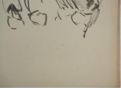 Claude BILS: On the construction site, Original signed drawing 2
