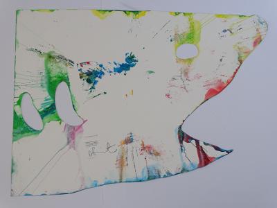 Damien Hirst- Shark Spin painting - 2009, unique 2