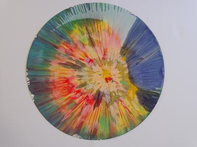 Damien Hirst- Circle Spin painting  - 2009, unique 2