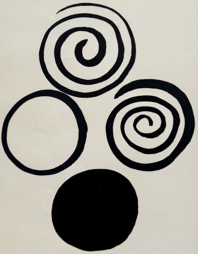 Alexander CALDER - Composition noire - Lithographie, 1965 2