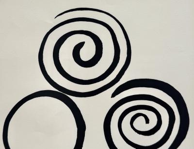 Alexander CALDER - Composition noire - Lithographie, 1965 2