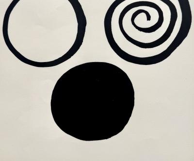 Alexander CALDER - Composition noire - Lithographie, 1965 2