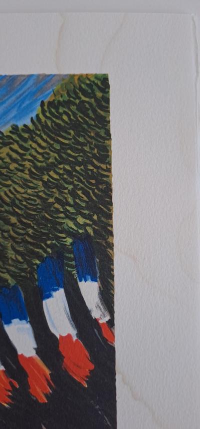 Guy Buffet - L’arrivée du tour de France - Lithographie originale signée 2