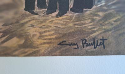 Guy Buffet - Métro Abbesses à Paris - Lithographie originale signée 2